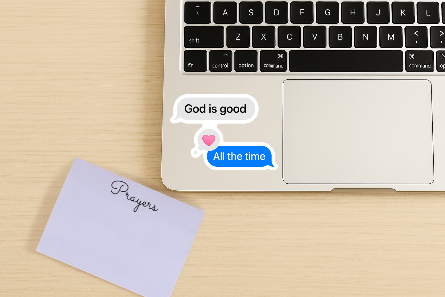 God Is Good Text Message Waterproof Vinyl Sticker