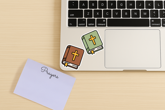 Brown Bible Waterproof Vinyl Sticker