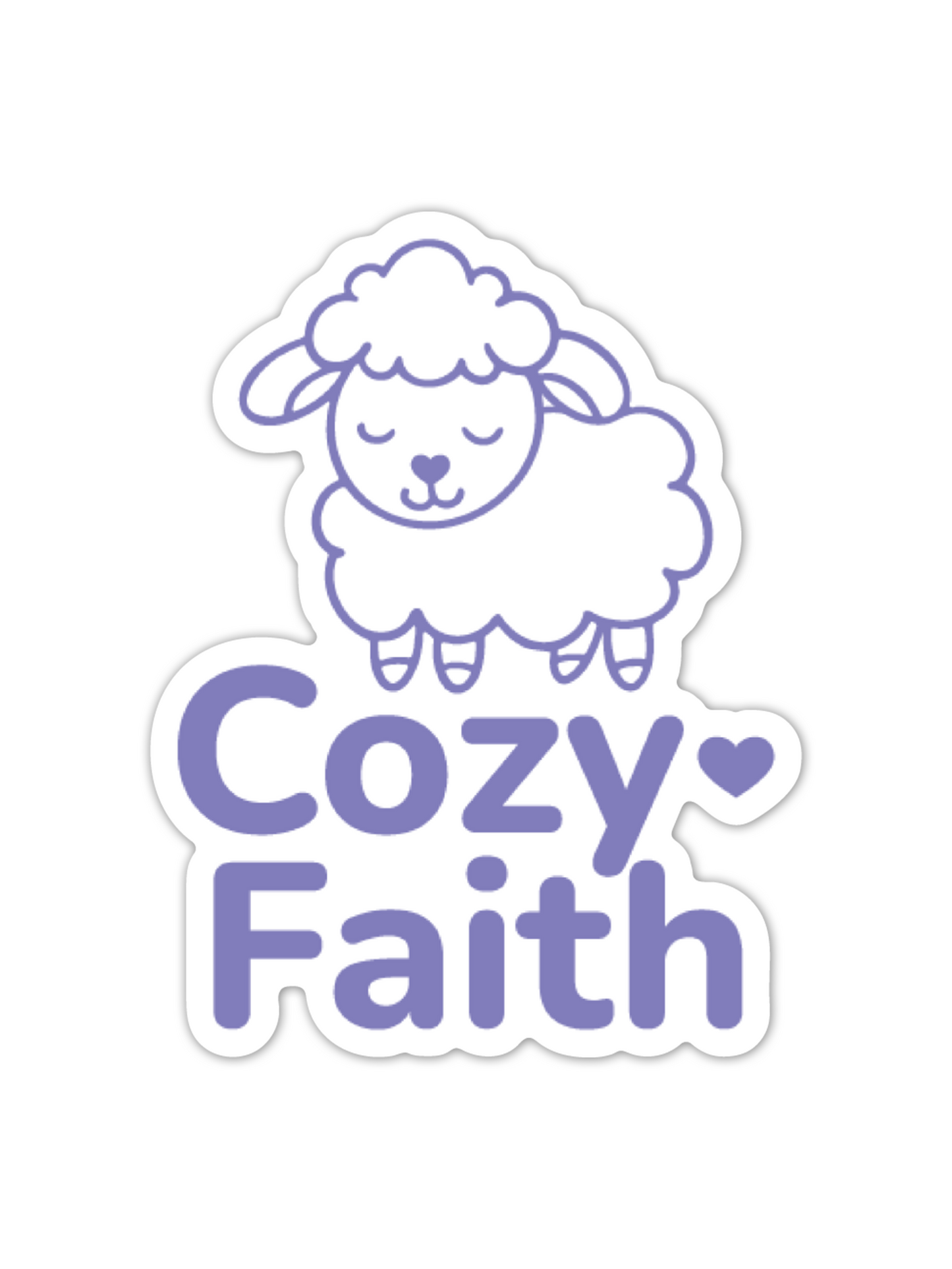 Cozy Faith Logo Waterproof Vinyl Sticker