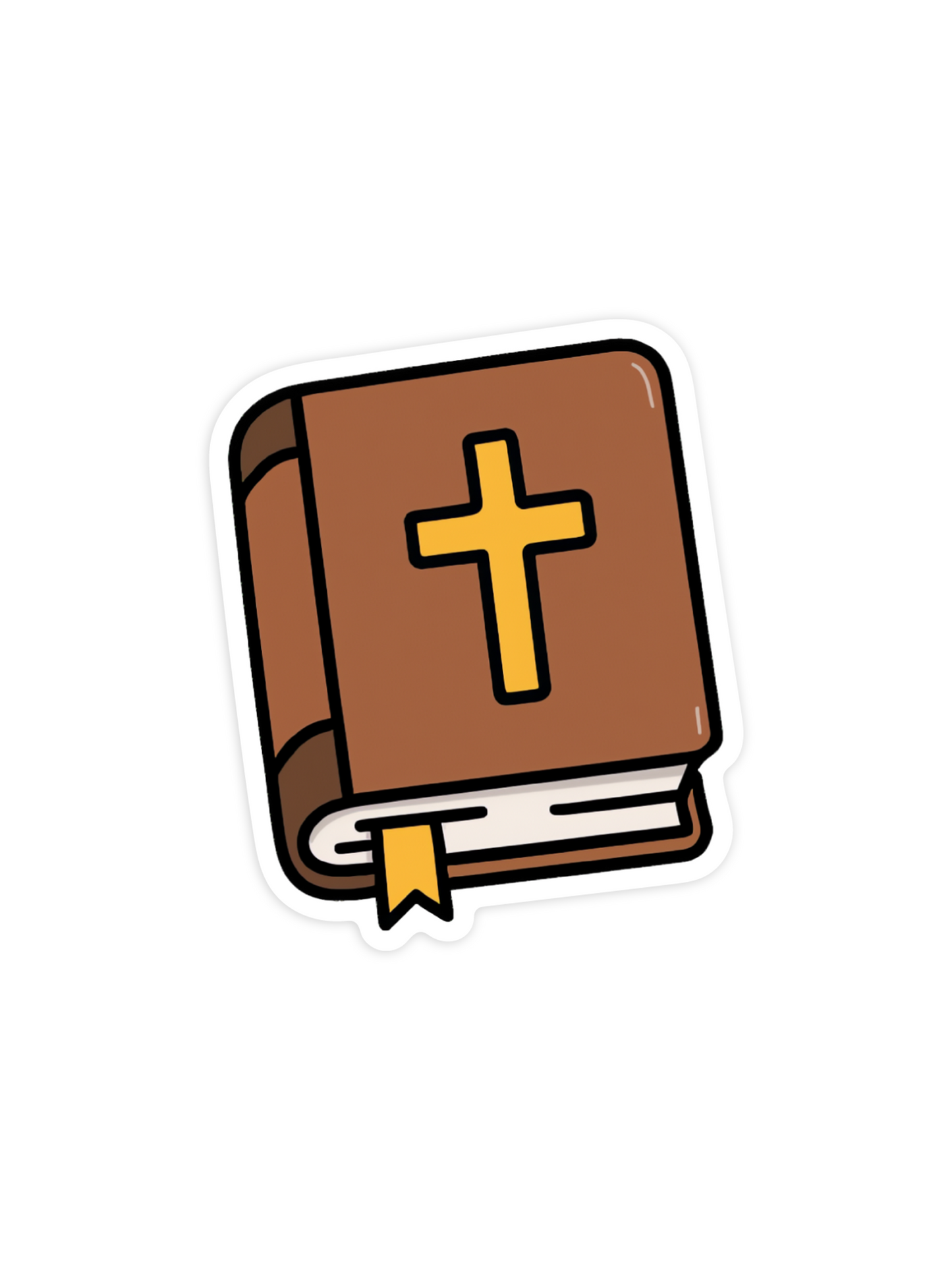 Brown Bible Waterproof Vinyl Sticker