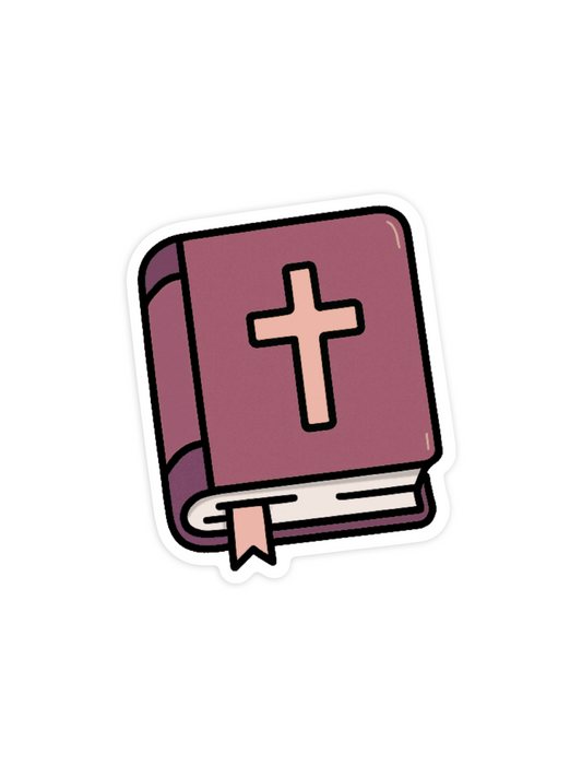 Dusty Rose Bible Waterproof Vinyl Sticker