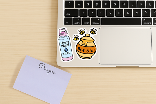 Living Water Waterproof Vinyl Sticker – Pink